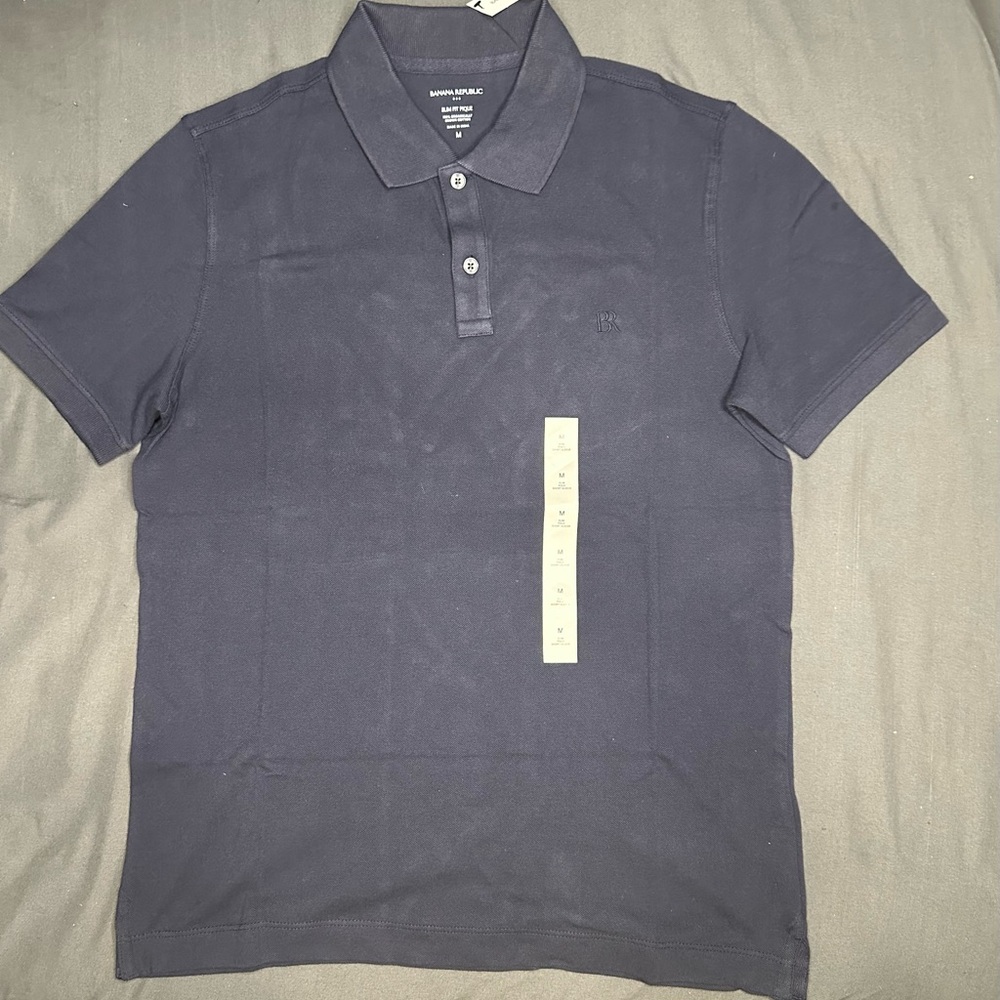 Men’s Black Polo Shirt – Classic Short Sleeve, Size M